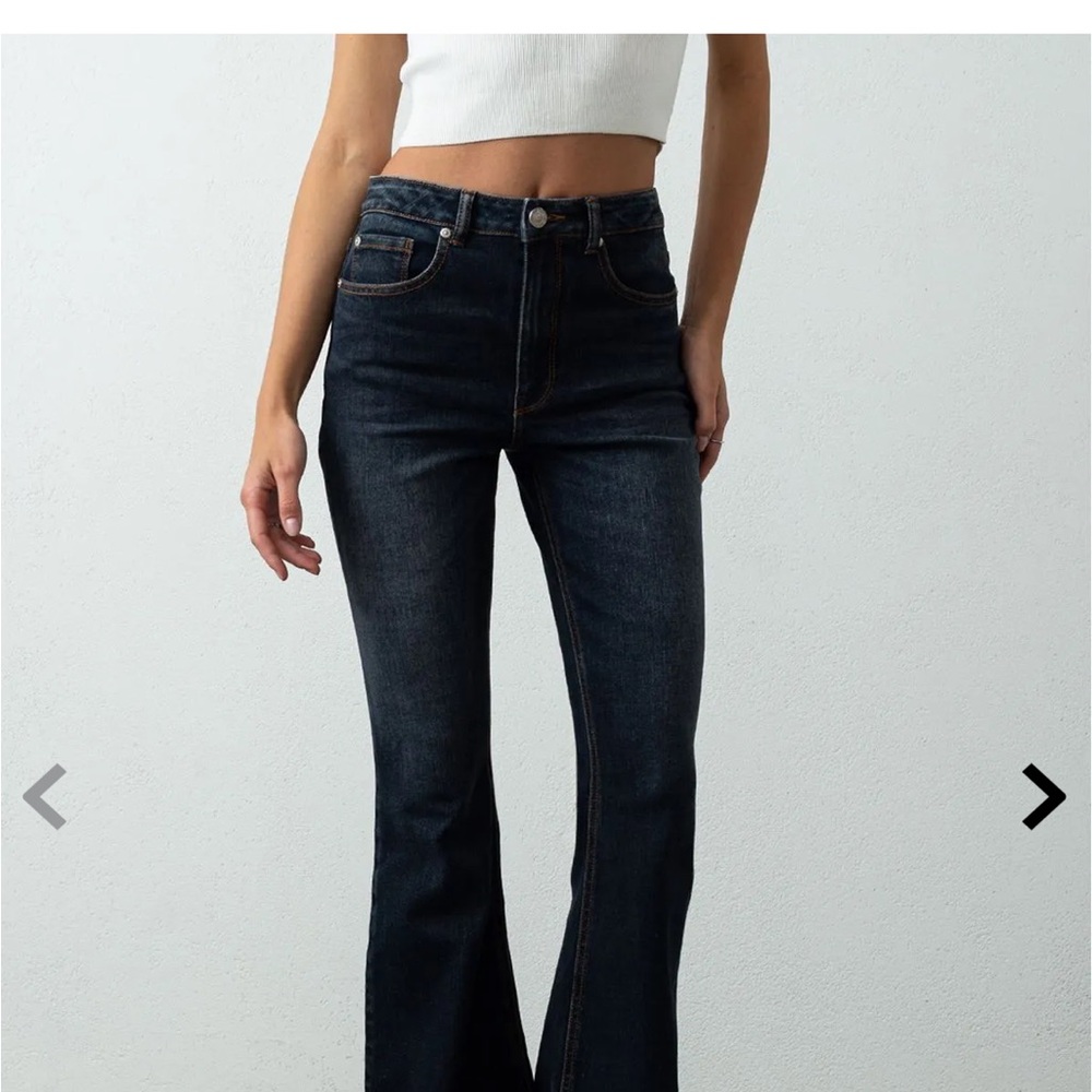 NAF NAF Blue Flare Wide Leg Jeans